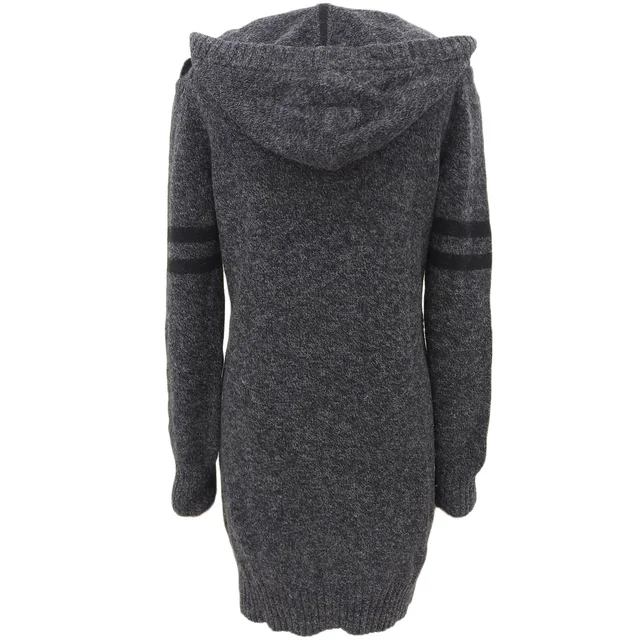 Burberry Wool Logo Button Dress #38 Grey in Grey Wool from VINTAGE QOO TOKYO, photo 2 of 2