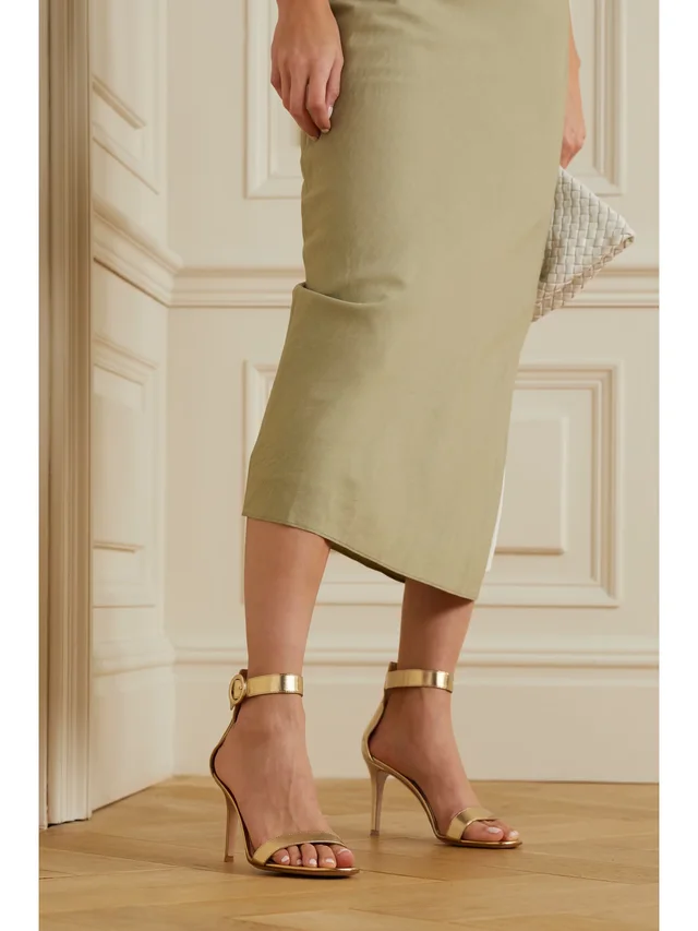 GIANVITO ROSSI Portofino 85 metallic leather sandals in Metallic, photo 2 of 2 from NET-A-PORTER (Canada)