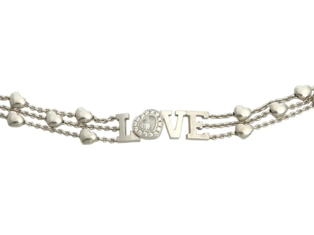 Chopard 18K White Gold Love Happy Diamonds Bracelet in White from Ann's Fabulous Finds