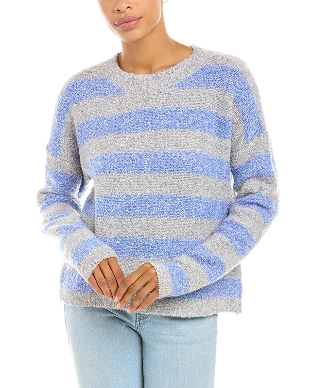 Autumn Cashmere Boucle Striped Wool & Cashmere-Blend Sweater, image 1 of 1 from Gilt