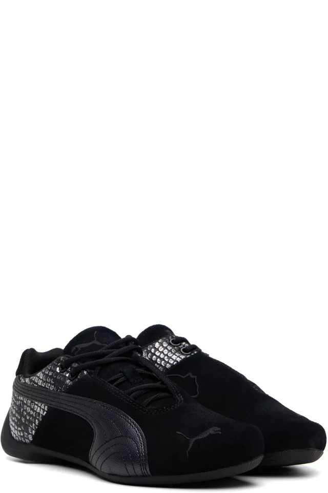 PUMA Black Future Cat Emboss Sneakers, photo 4 of 4 from SSENSE