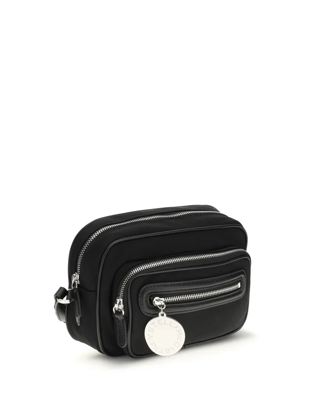 Stella McCartney Dartmoor Shoulder Bag — Black Polyamide in Black Leather from HEWI, photo 2 of 2