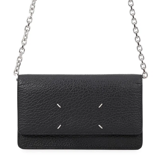 Maison Margiela 4-Stitch Chain Wallet BlackSA3UI0008 Leather in Leather from GALLERY RARE