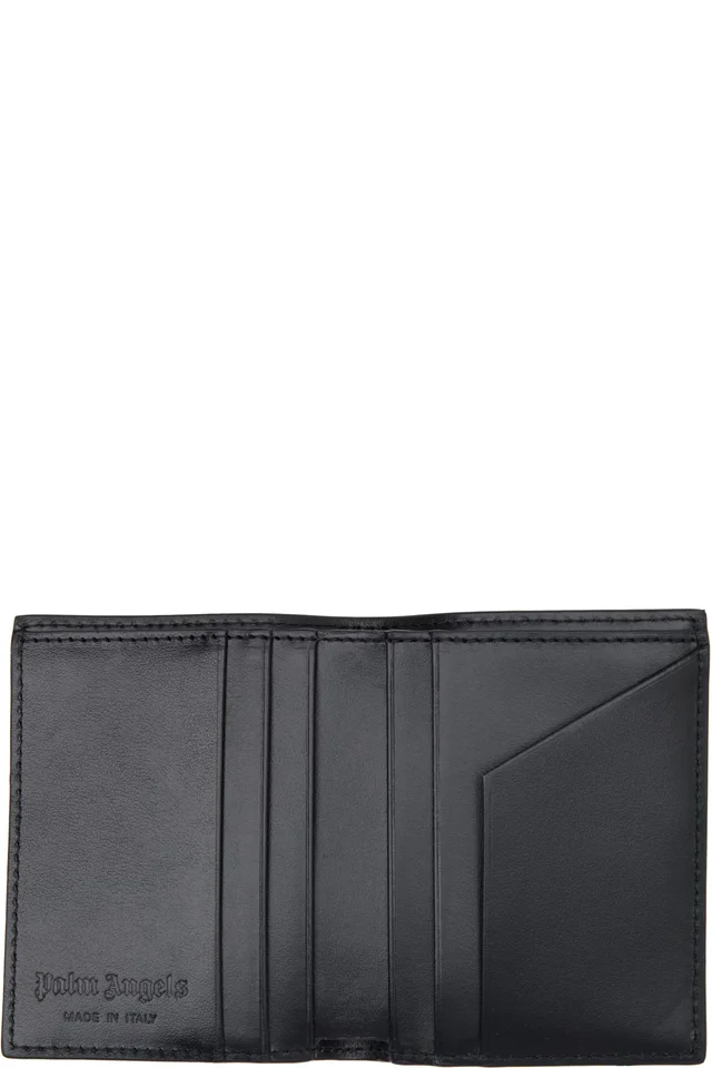 Palm Angels Black Classic Logo Bifold Wallet, photo 3 of 3 from SSENSE