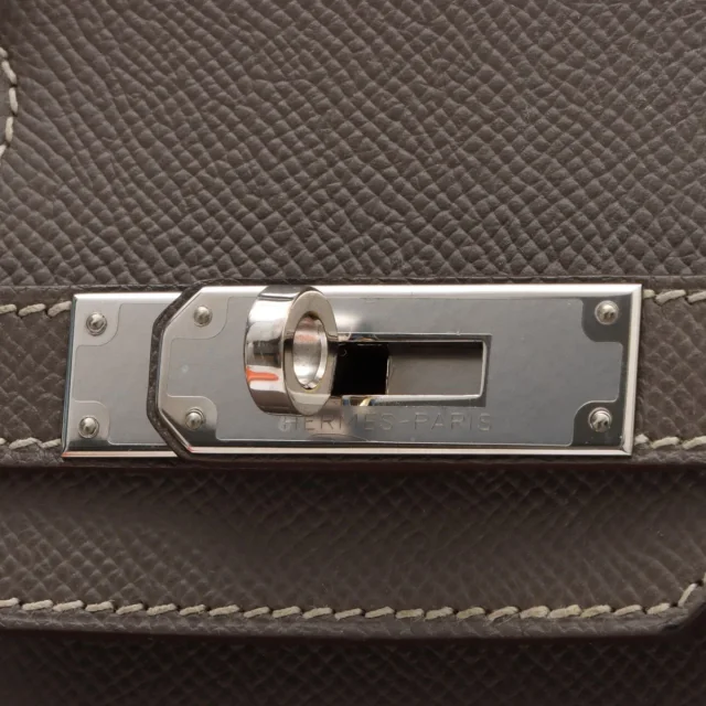 Hermès 2011 Cartier Candy Barkin 30 Etoupe/Blue Tauraasa from VINTAGE QOO TOKYO, photo 11 of 14