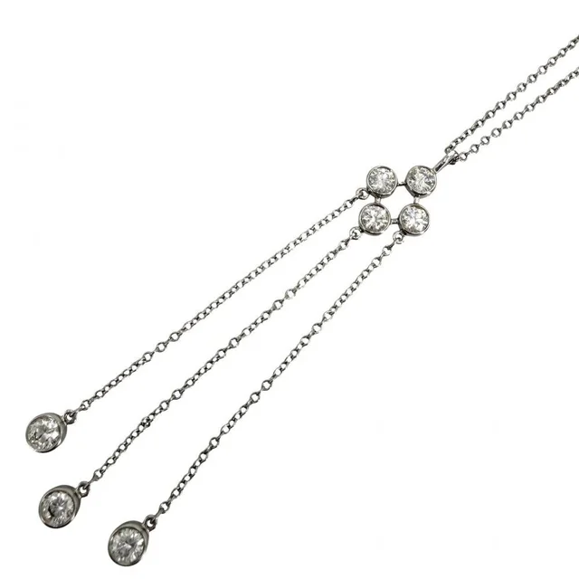 Tiffany & Co. Necklace Jazz Platinum Diamond Silver in Silver from The Reluxe