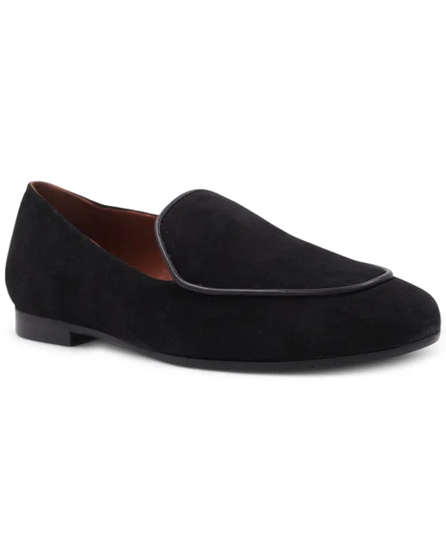 Aquatalia Calandra Waterproof Suede Loafer in https://asset2.ruecdn.com/images/sw/131156/1311566978_RLSW_black.jpg, image 1 of 1 from Gilt