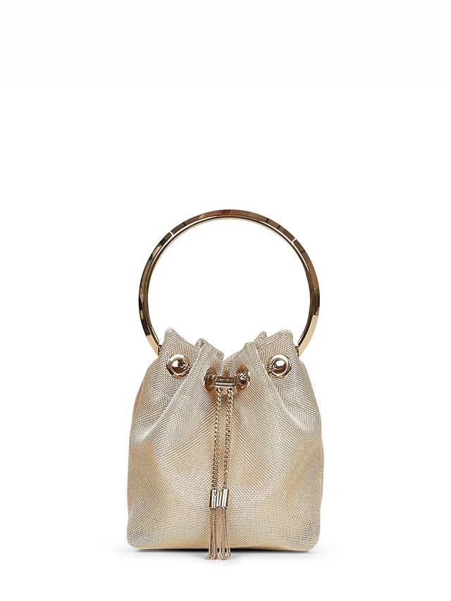 Jimmy Choo Bon Bucket Bag — Gold Recycled Polyamide in Gold from HEWI