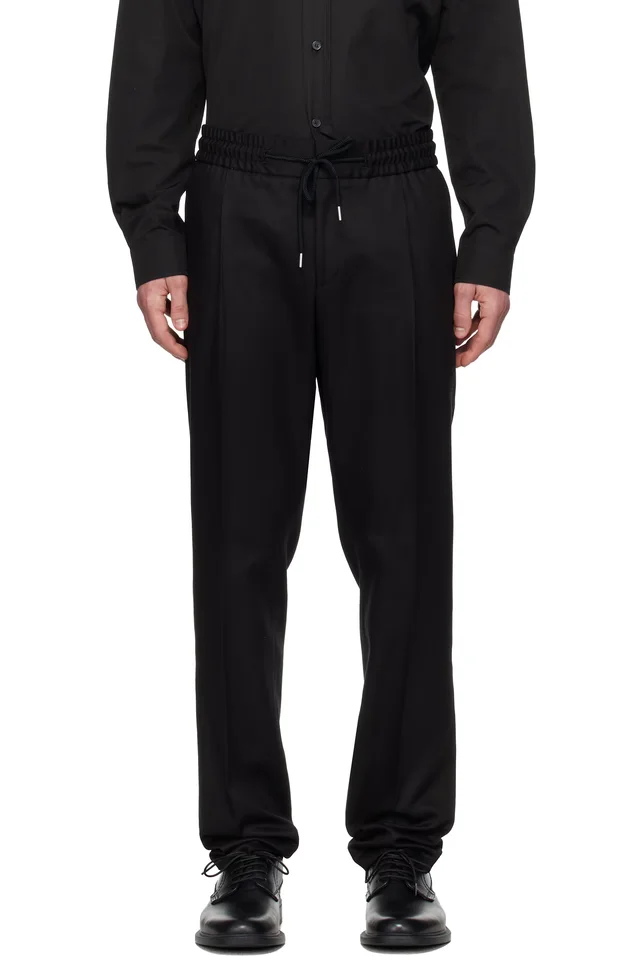 Hugo Black Slim-Fit Trousers from SSENSE, photo 1 of 1