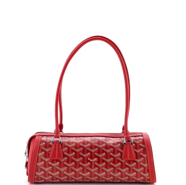 Goyard BonbonniÃ¨re Bag Coated Canvas in red Coated canvas from Rebag