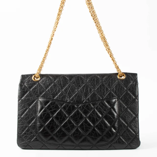 Chanel Aged Calfskin Large Reissue 2.55 Bag in Black Calfskin from Labellov, photo 4 of 9