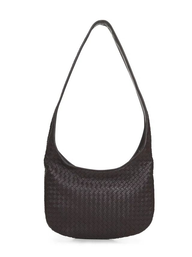Bottega Veneta Veneto Shoulder Bag — Brown Lamb Skin in Brown Lambskin from HEWI