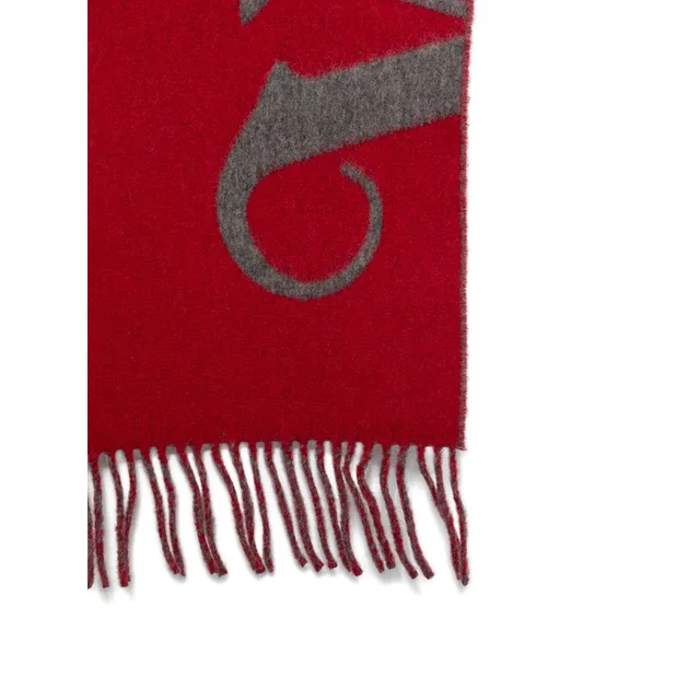 Vivienne Westwood logo-intarsia fringed scarf, photo 2 of 2 from SENSER