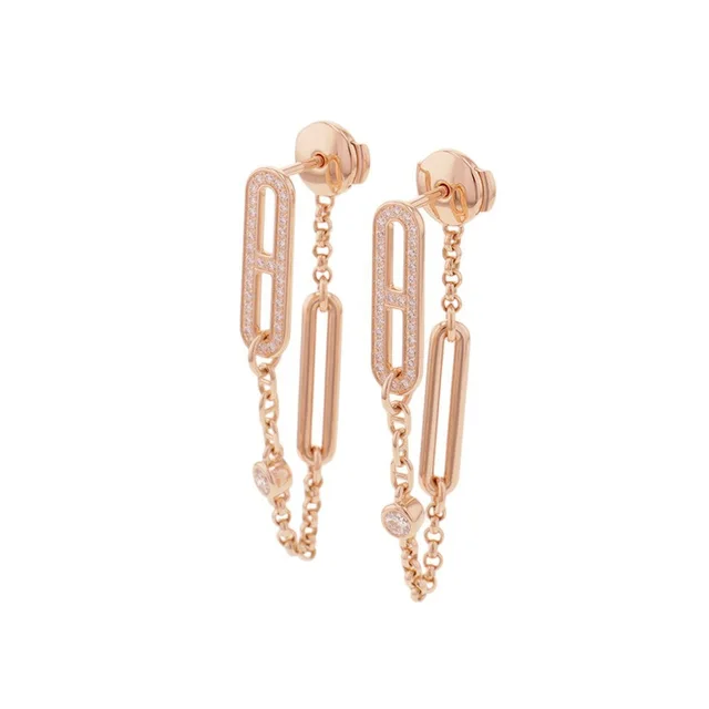 Hermès Chaine d'Ancre Chaos EarringsH222516B 18K Pink Gold in Pink from GALLERY RARE, photo 1 of 1