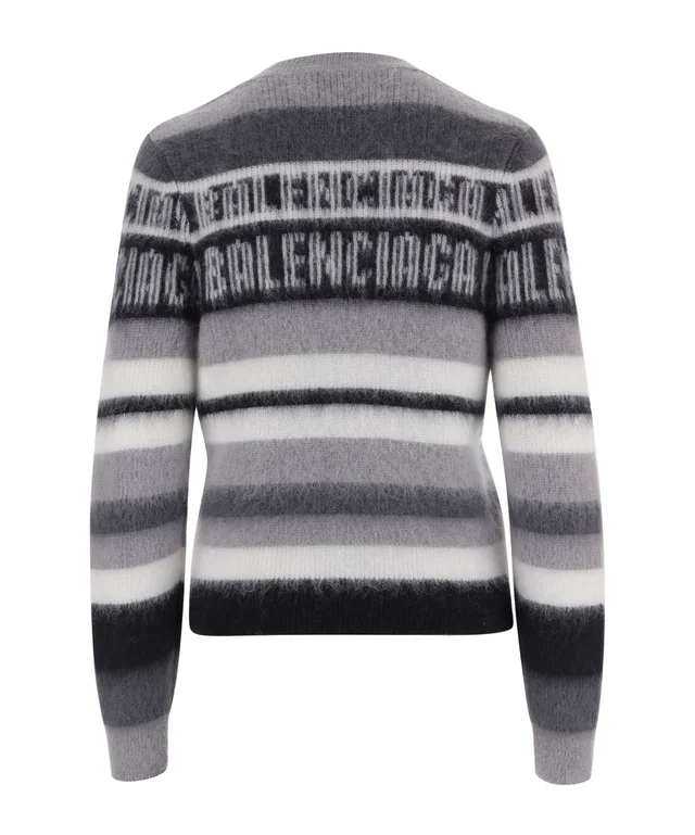 Balenciaga Stretch Mohair-Blend Sweater with Logo, photo 2 of 3 from SENSER