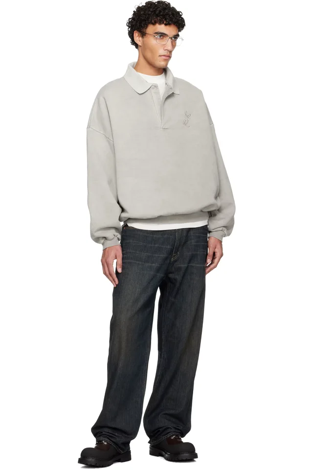 Fear of God ESSENTIALS Gray Holiday Embroidered Classic Polo, photo 4 of 4 from SSENSE