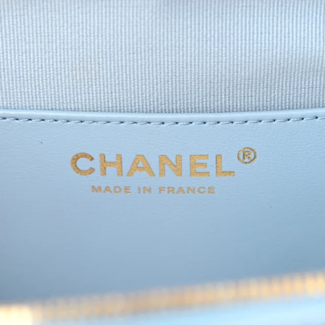 Chanel Quilted CC in Blue Lambskin from FASHIONPHILE, photo 7 of 10