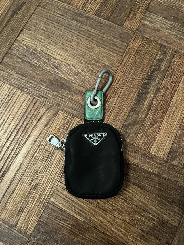 Prada Nylon Logo Pouch Keychain in black Nylon from Grailed, photo 1 of 1