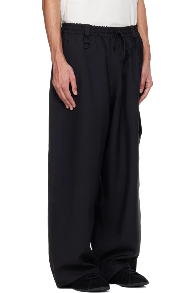 Y-3 Black Sport Uniform Straight Cargo Pants, photo 2 of 2 from SSENSE