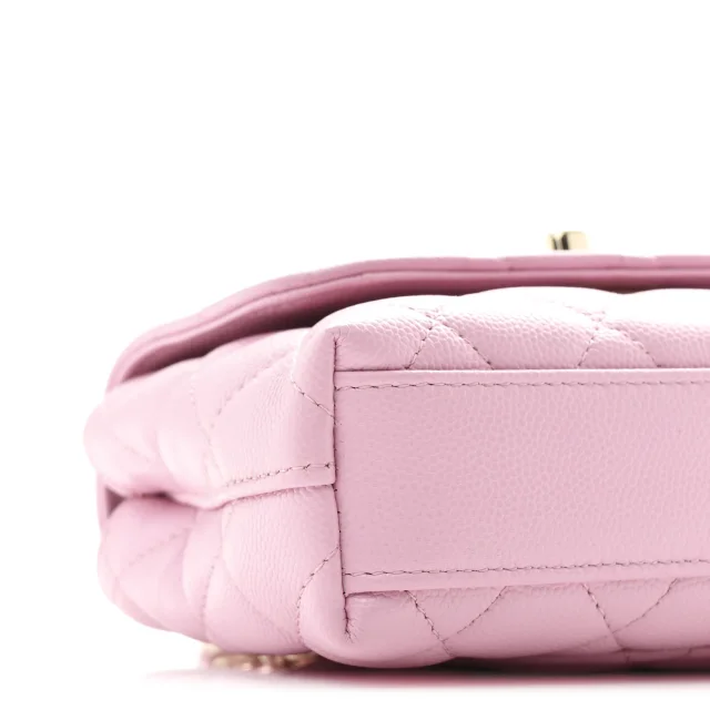 Chanel Caviar Quilted Coco Handle Clutch in Pink Caviar leather from FASHIONPHILE, photo 9 of 11