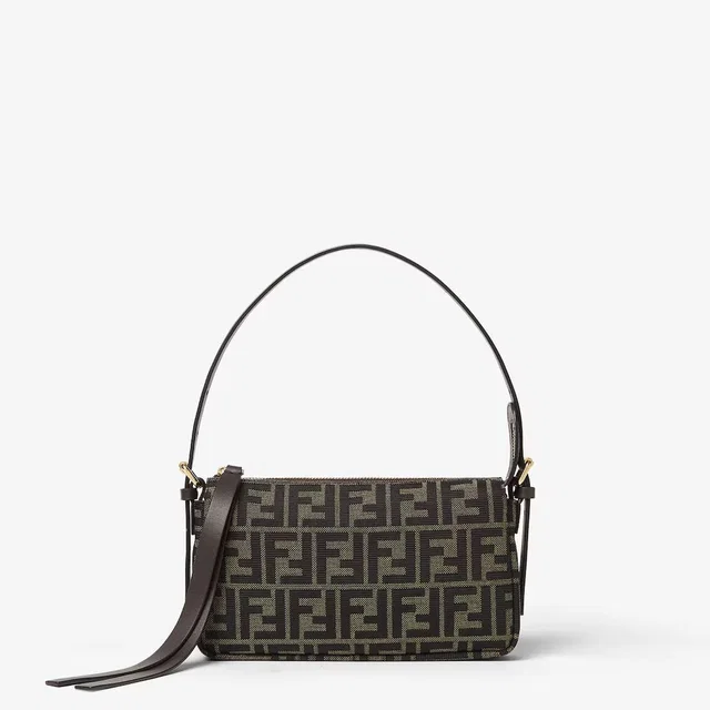 Fendi H26 Shoulder Bag — Green Ff-monogram Jacquard Canvas in Green Canvas from HEWI