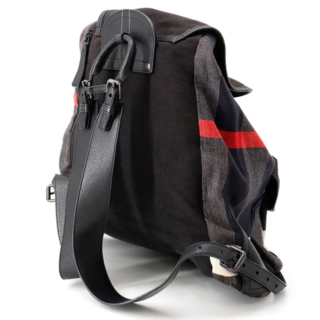 Burberry Backpack Black/Multicolor3945950 Canvas Leather in Black Canvas from GALLERY RARE, photo 2 of 2
