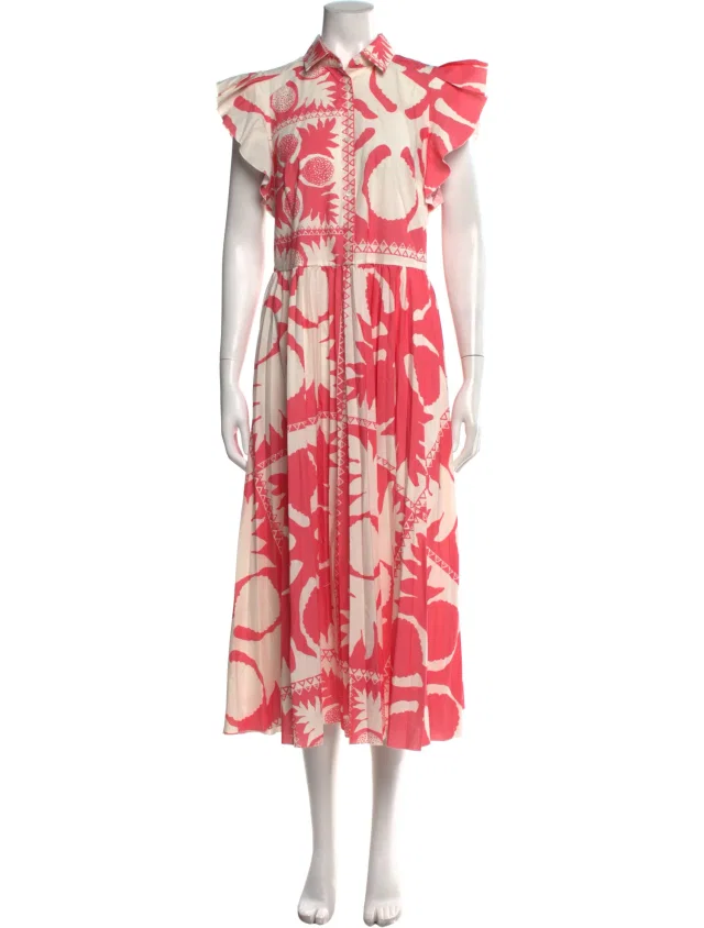 REDValentino Floral Print Midi Length Dress in pink from The RealReal