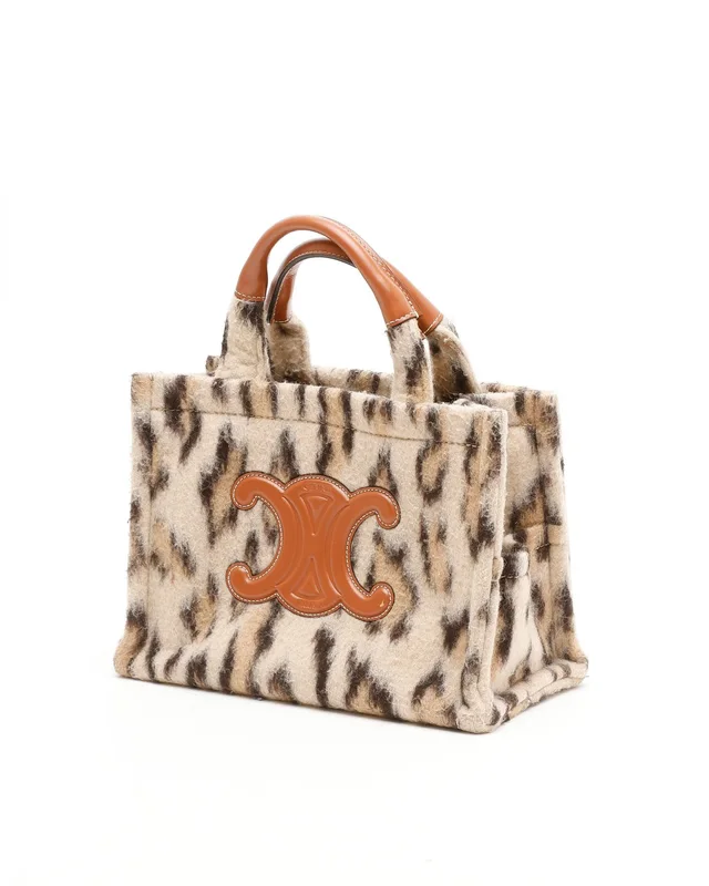 Celine Small Leopard Thaise Triomphe Bag in Wool from A Retro Tale, photo 2 of 7