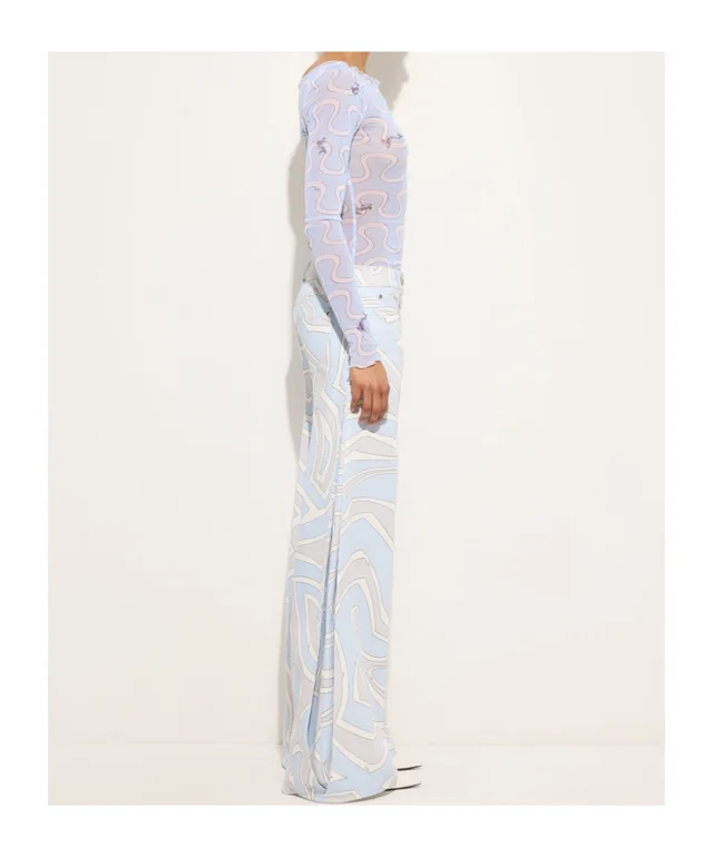 Emilio Pucci Onda Print Tulle Top, photo 2 of 4 from SENSER