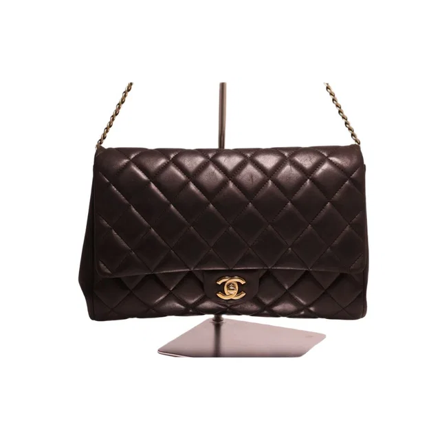 Chanel Quilted Lambskin Chain Shoulder Bag in Lambskin from The Reluxe