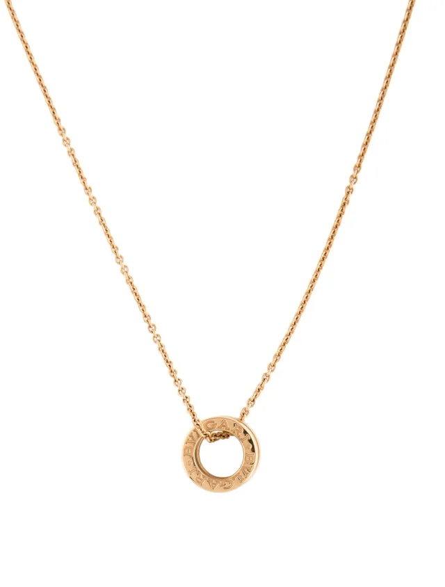 Bvlgari 18K Ceramic B.zero1 Pendant Necklace, 18" in white Ceramic from The RealReal