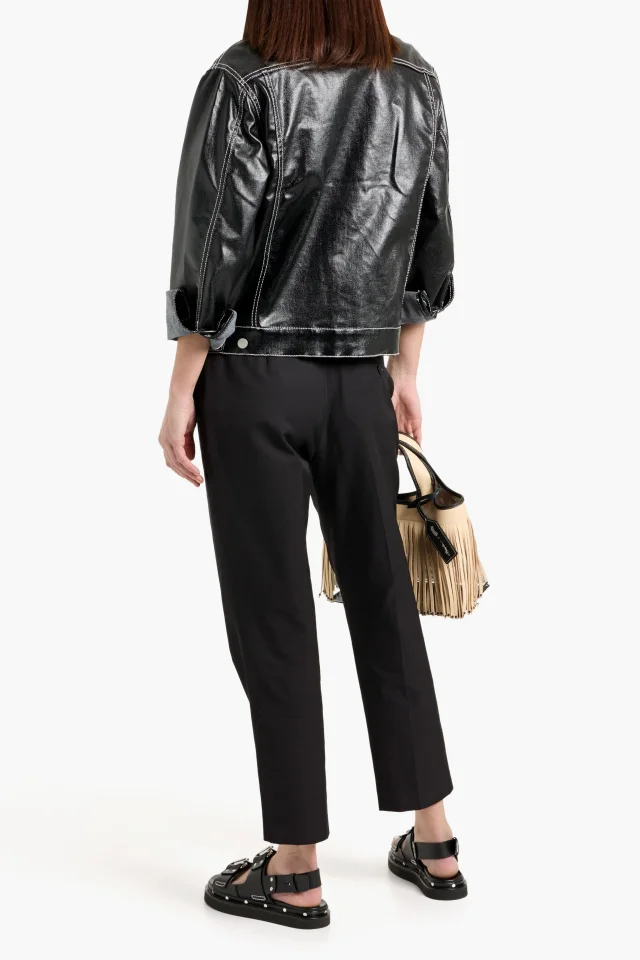 3.1 Phillip Lim Cotton-Blend Twill Tapered Pants in Black, photo 3 of 4 from THE OUTNET