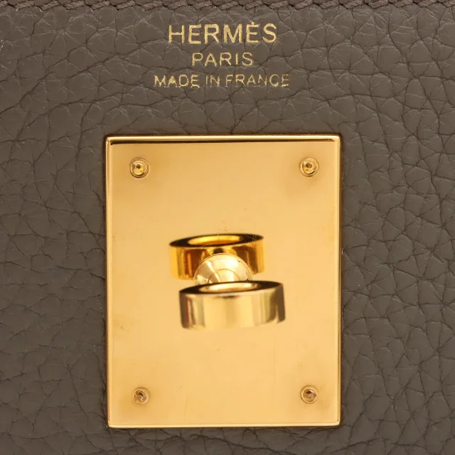 Hermès 2016 Kelly 28 Etoupe in Taupe Clemence leather from VINTAGE QOO TOKYO, photo 6 of 14