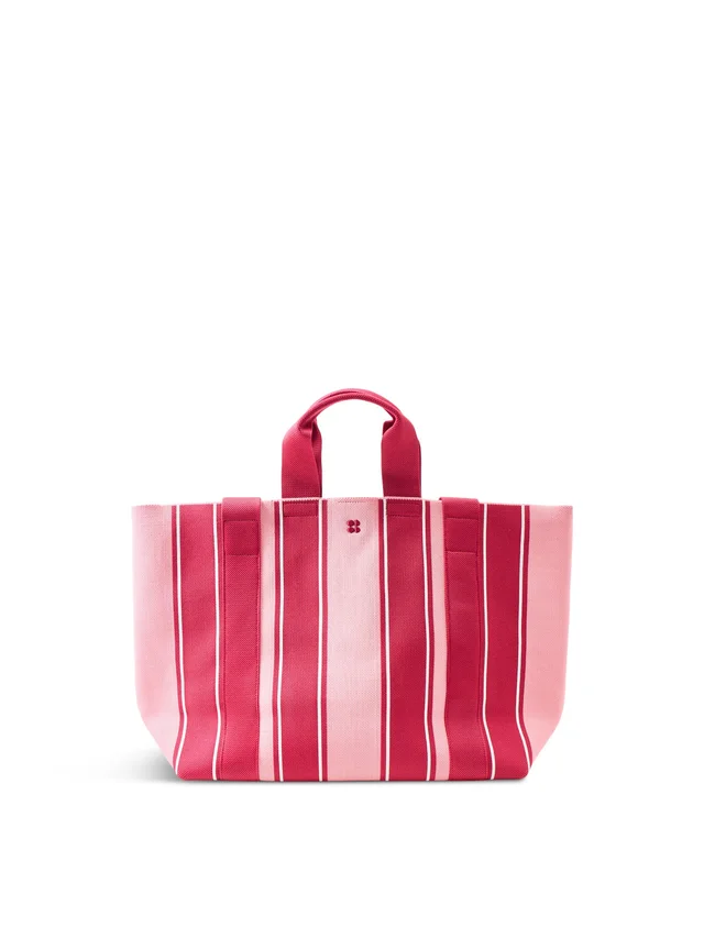 Sweaty Betty Knitted Stripe Tote Bag Pink in Pink from Fenwick, photo 1 of 1