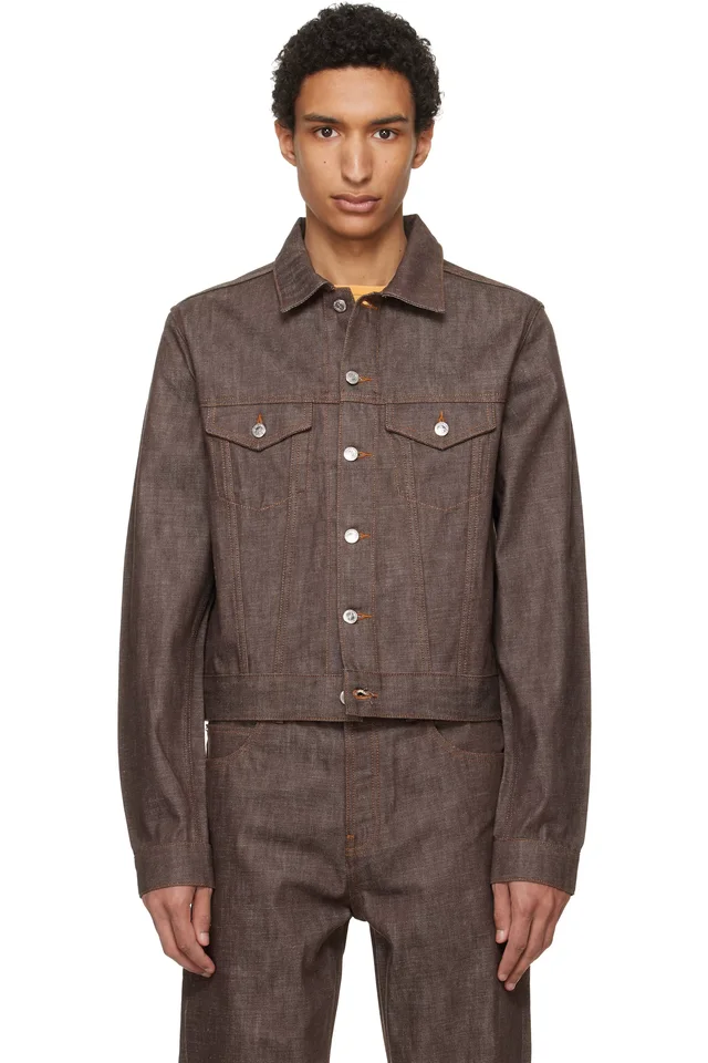 A.P.C. Brown Lenny Denim Jacket, image 1 of 1 from SSENSE