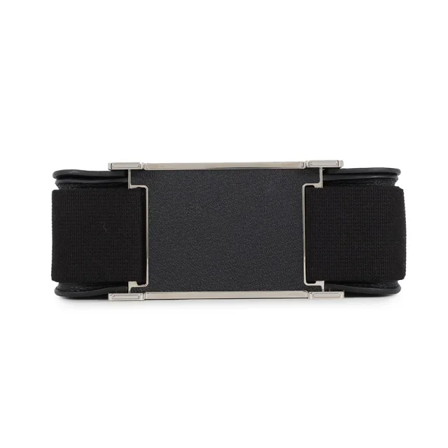 Hermès Geta Black Chevre Myzore Goatskin in Black Goatskin from GALLERY RARE, photo 3 of 17