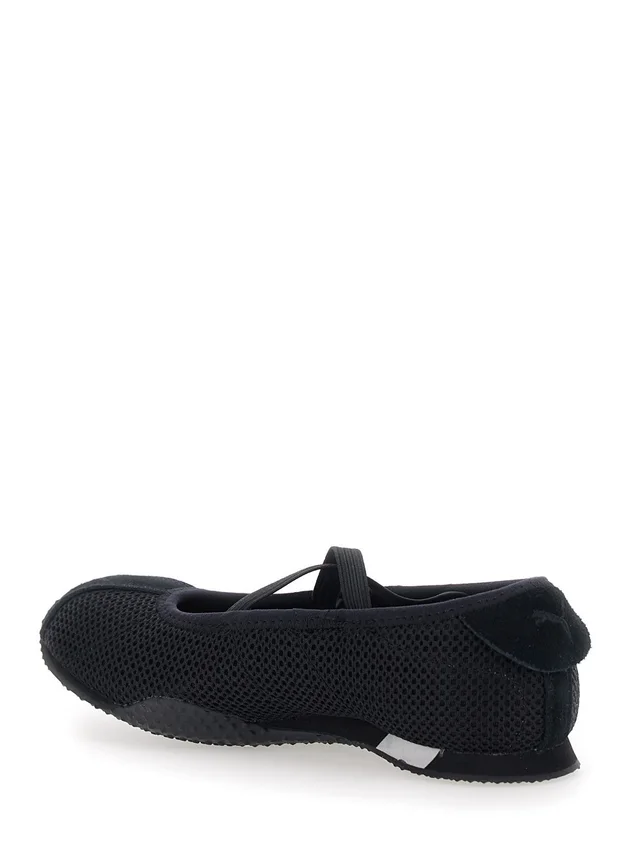 PUMA 'H Street' Black Ballet shoes with Logo on the Front and Side and Mesh Inserts in Tech Fabric for Women in Black, photo 6 of 8 from Gaudenzi Boutique