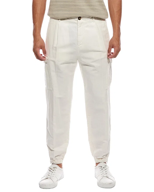 Brunello Cucinelli Linen-Blend Cargo Jogger, image 1 of 1 from Gilt