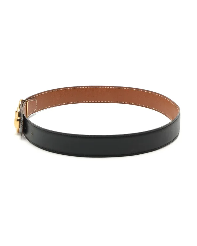 Hermès Horsebit Reversible Belt, Size 75 in Denim from A Retro Tale, photo 2 of 2