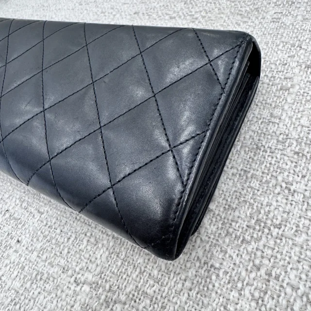 Chanel Cambon Line Long Flap Wallet in Metal, Patent leather, quilted calfskin from Reowned, photo 4 of 8