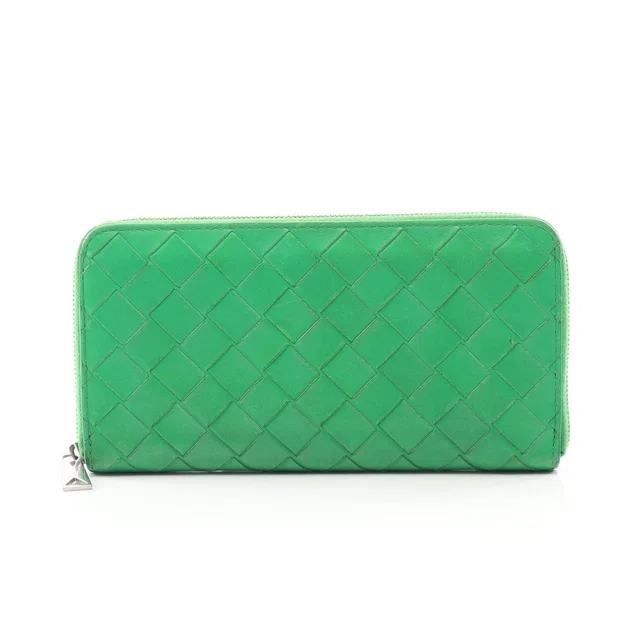 Bottega Veneta Intrecciato Leather Long Zipper Wallet in Woven leather from LuxUness