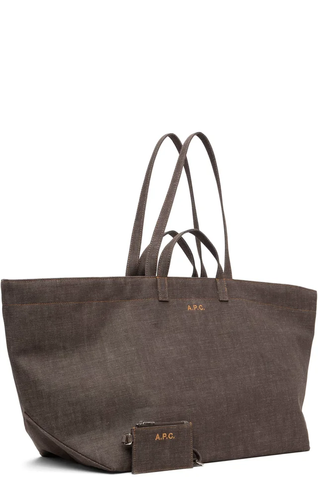 A.P.C. Brown 'Le Drummer' Toile Tote, photo 2 of 4 from SSENSE