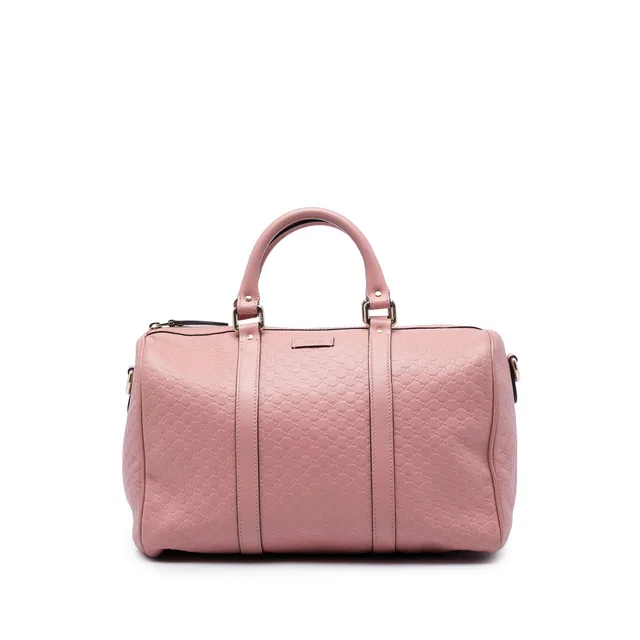 Pink Gucci Medium Microguccissima Satchel in Pink Leather from Designer Revival