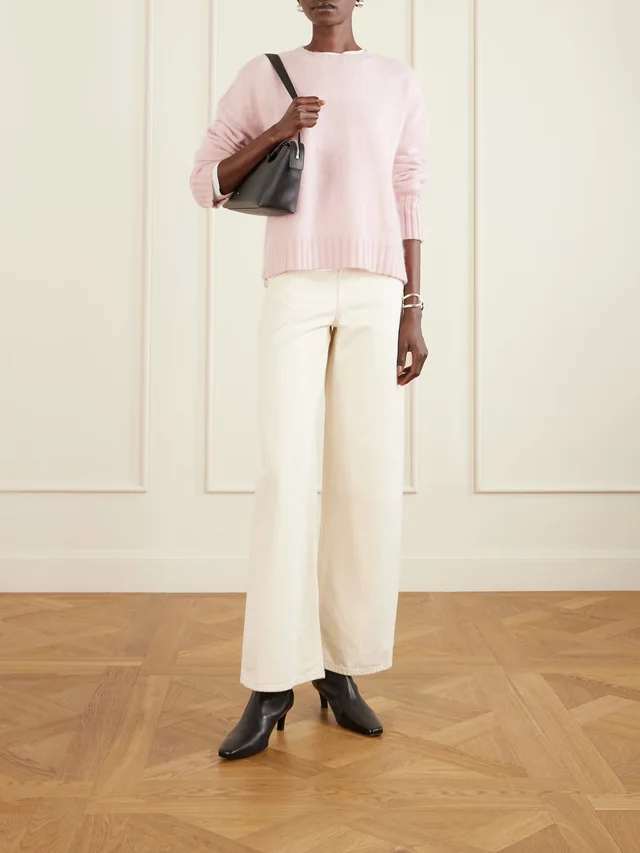 LA LIGNE Brushed wool and cashmere-blend sweater in Pink, photo 2 of 2 from NET-A-PORTER (Canada)