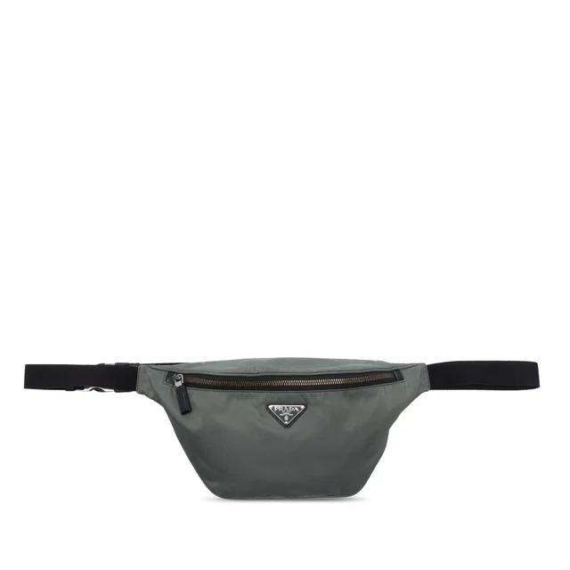 Gray Prada Tessuto Belt Bag in Grey Nylon from Designer Revival