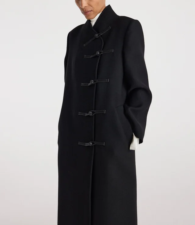 Róhe Pankou-closure wool coat, photo 5 of 6 from SENSER