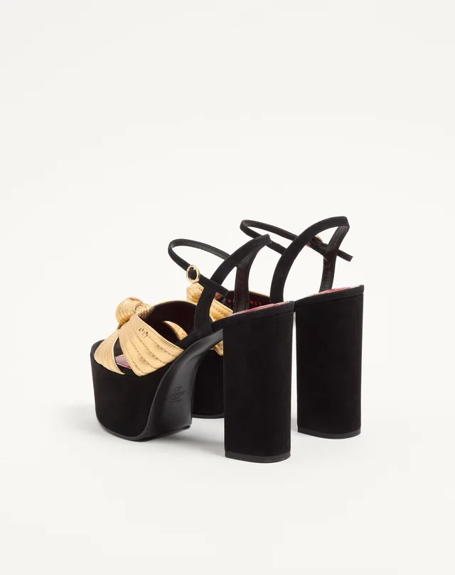 Valentino Crasher Suede Platform Sandal 125mm, photo 2 of 6 from SENSER