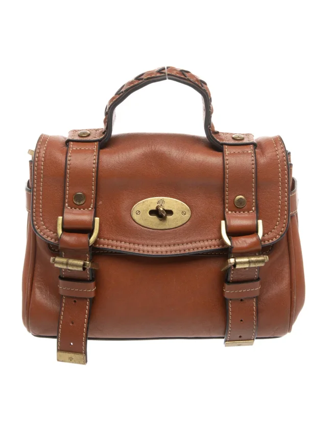 Mulberry Top Handle Bag in brown|red Leather from The RealReal