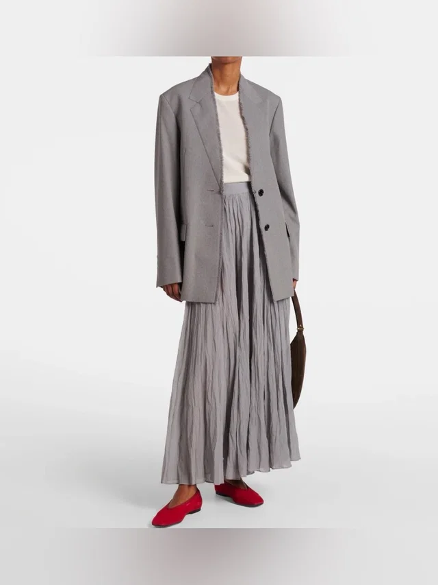 TOTEME Plisse Skirt in gray from Poshmark