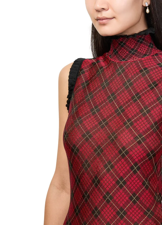 MCQUEEN Printed mini dress in Red 100% viscose, photo 4 of 6 from 24S (US)